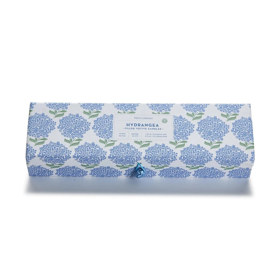 Hydrangea Set of 5 Votive Candles in Gift Box in 3 Scents - Image 2 of 3