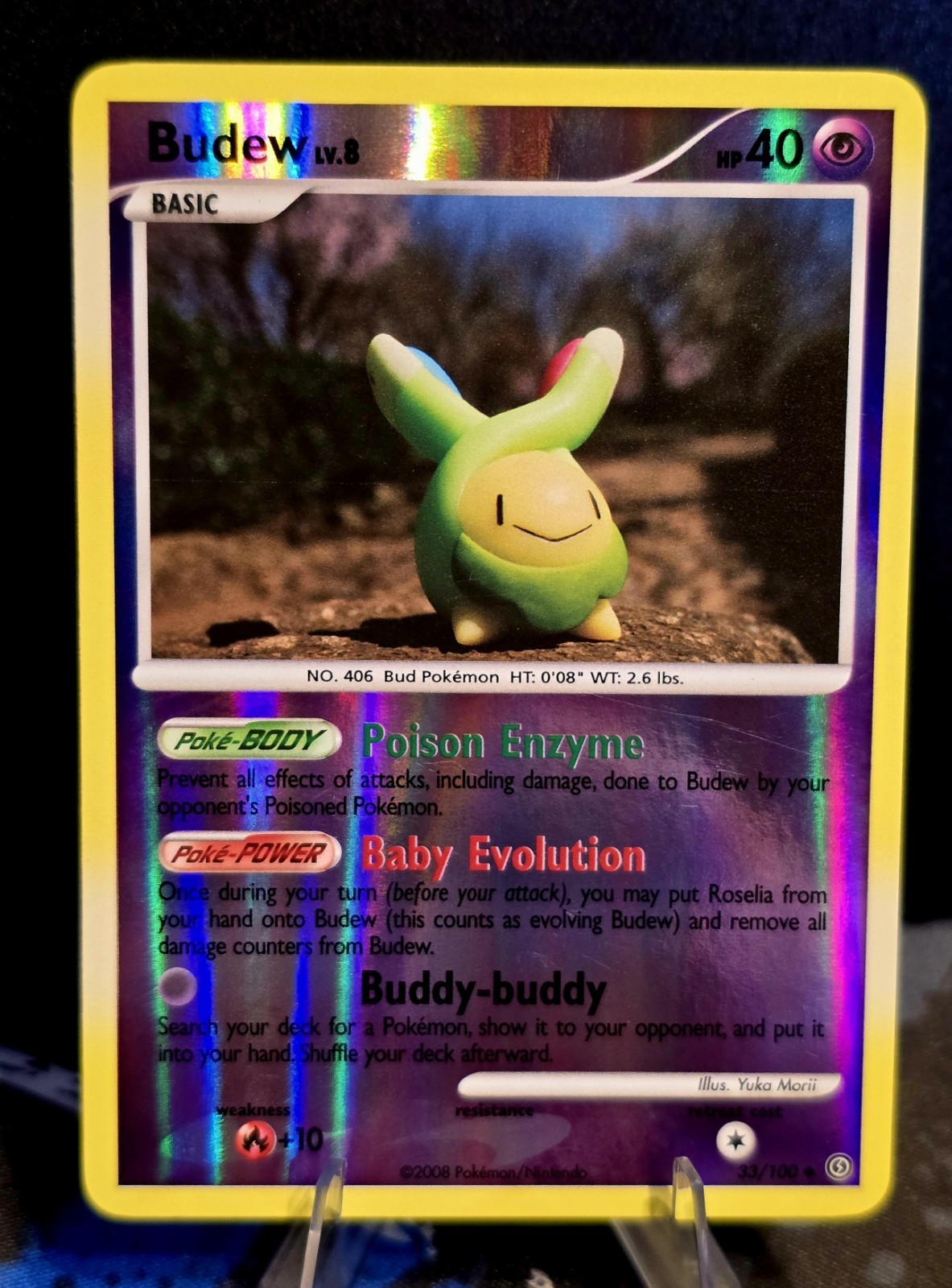Budew 33/100 Stormfront Reverse Holo