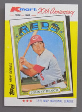 Johnny Bench Cincinnati Reds  K-MART 20th Anniversary 1972 NL MVP