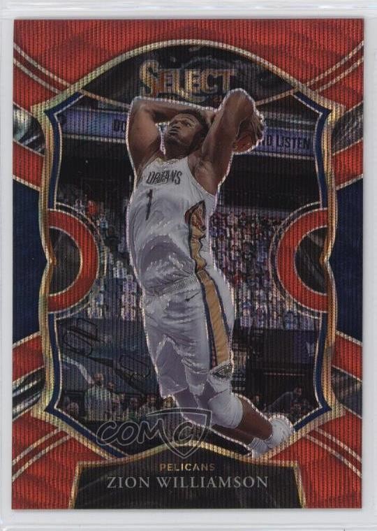 2020-21 Panini Select Concourse Red Wave Prizm Zion Williamson #1 6e0