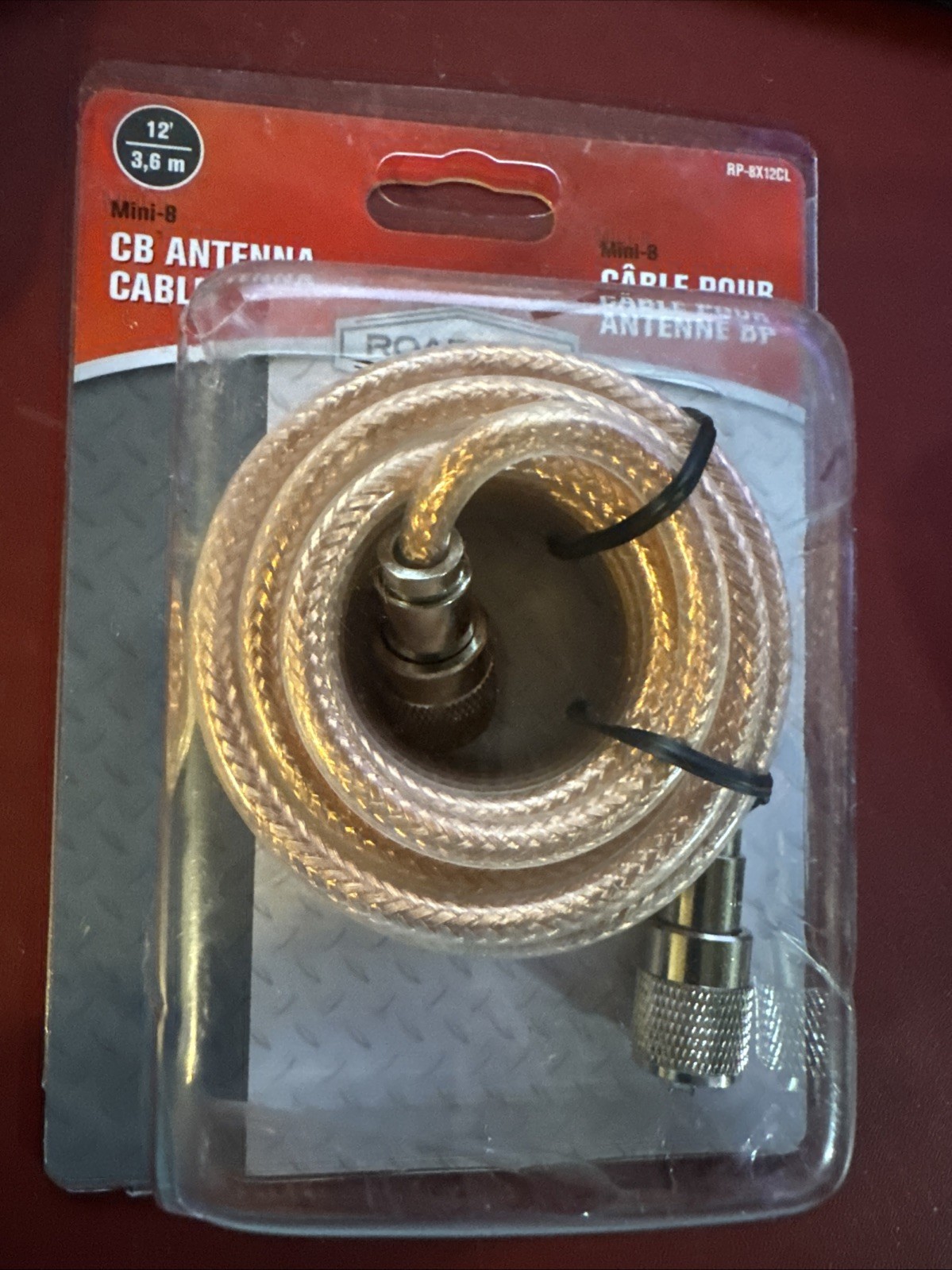 RoadPro RP-8X12CL 12 Foot RG8X CB Ham Radio Antenna Clear Coax Cable w/PL259 End. Available Now for $16.21