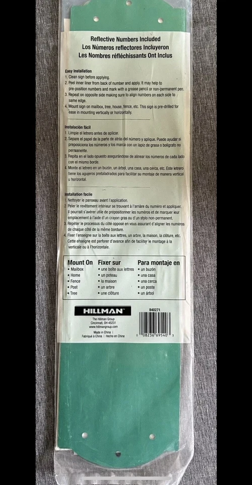 Kit de direcciones de seguridad 911 18" x 4,5" verde señal reflectante alta visibilidad NUEVO Foto 2 de 4