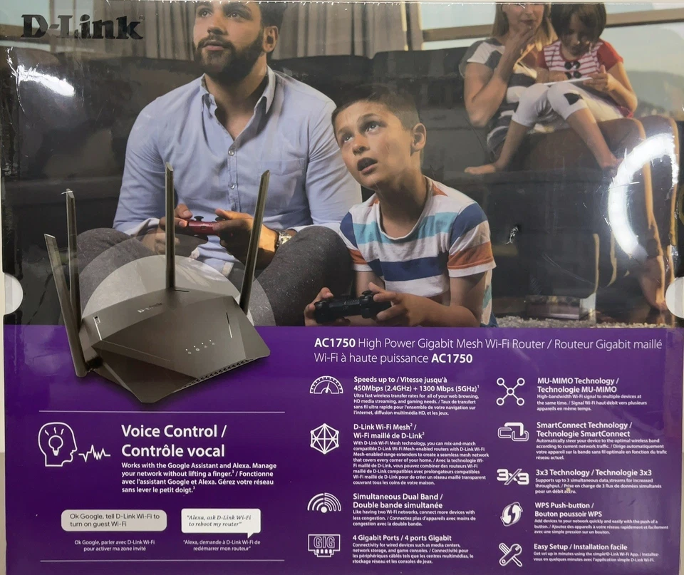 AC1750 High Power Gigabit Mesh Wi-Fi Router - DIR-1750 - Image 2 of 4