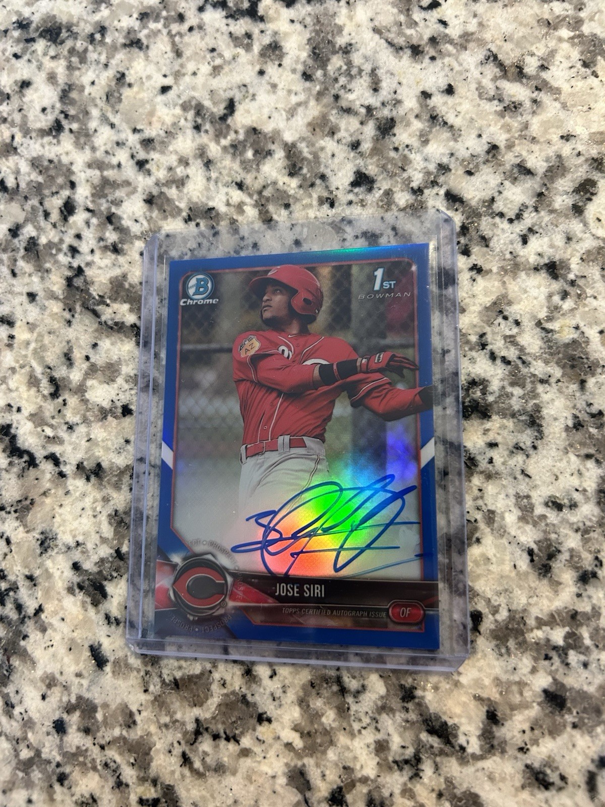 2018 Bowman Chrome 1st Blue Refractor /150 Jose Siri Mets Auto Autograph