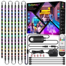 8 PCS RGB Under Cabinet Lighting Kit, 12v Motion Sensor LED Light Strip with