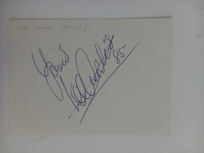 Lee Curtis - Autogramm von 1985 - original Autogramm - ca. 10x15cm - Schriftstüc