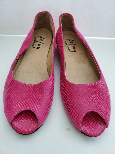 French Sole New York Fsny Women's Shoes Flat Wedge Open Toe In Hot Pink Sz 9 - Picture 2 of 9