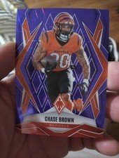 2025 PaninI Phoenix Chase Brown Purple Lazer Parallel Card #D/99 🏈Bengals🏈