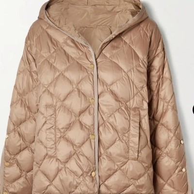 MaxMara Quilted Beige Puffer Jacket THE CUBE Size 6