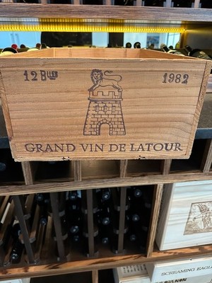 CHATEAU LATOUR 1982 VINTAGE Bordeaux Wood Wine Box ~12 Bottle Size ULTRA Rare!