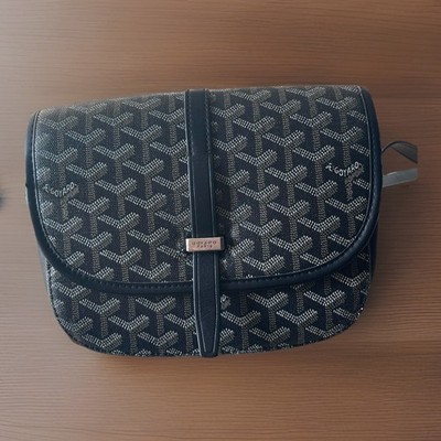 Goyard Belvedere PM Black Crossbody Bag Designer Luxury Purse Adjustable Strap