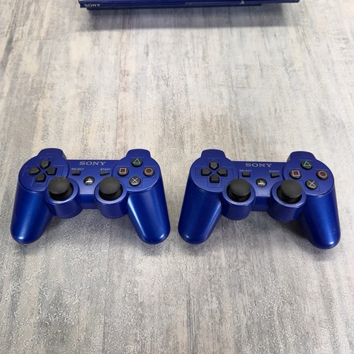 Sony PlayStation 3 Super Slim System Console Azurite Blue 250GB PS3 CECH-4201B - Picture 4 of 22