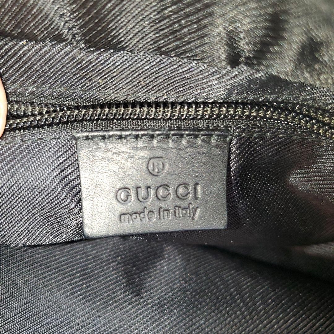 GUCCI GG Canvas Tote Bag Black Leather Unisex Authentic Fashion Bag thumbnail 11