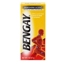 BENGAY Vanishing Scent Topical Analgesic Pain Relieving Gel Menthol 2.5% 2 oz