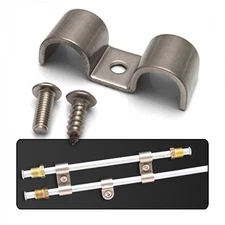 1/2 Stainless Steel Double Line Clamps - Pack of 12