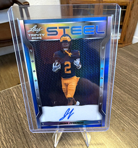Leaf Trinity Steel 2026 Jaime Ffrench Auto True 1/1 Football Card S-JF1