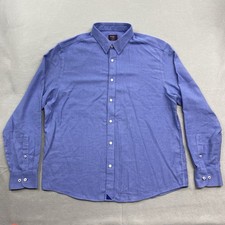 UNTUCKit Shirt Mens XL Blue Button Up Veneto WF Regular Fit Wrinkle Free