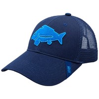 Delphin Outline Karpfen Trucker Cap Kappe Snapback Cappy Blau Karpfenangler
