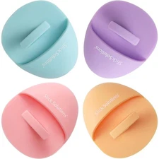 Silicone Facial Cleansing Brush 4 Pack Face Scrubber Exfoliator Cleanser Brush