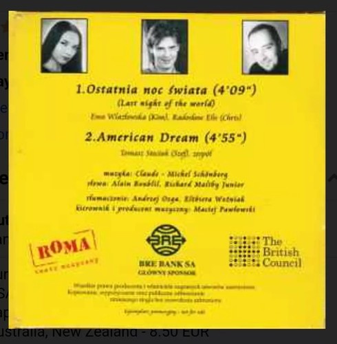 Teatr Roma - Miss Saigon Cover Versions Poland (2001) PROMO SINGLE - Bild 2 von 2
