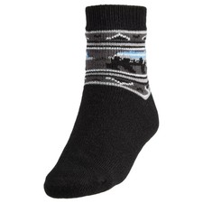 Northeast Outfitters Men's Cozy Cabin Bear-Tec Socks Black Size L 8-12.5