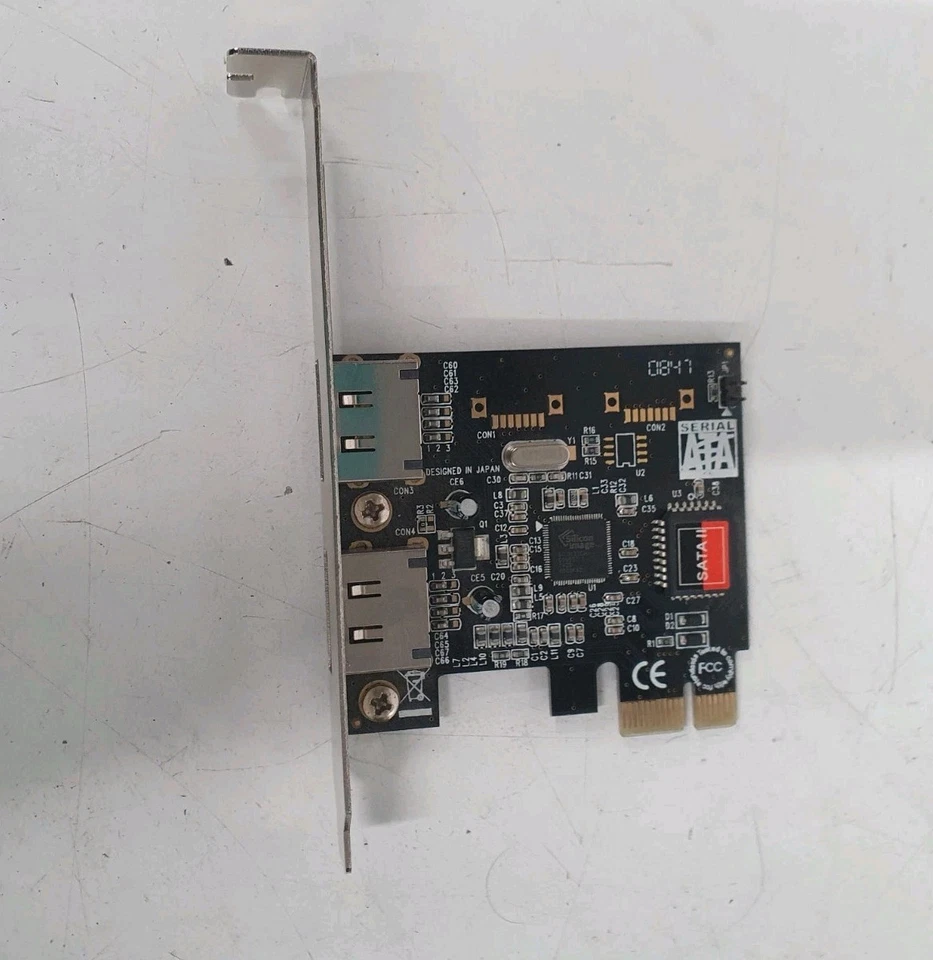 Lacie 130804 2-Port eSATA PCI-Express Card 2x7 PIN Serial ATA/300 External SATA - Image 2 of 3