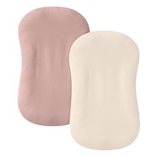 2 Pack Muslin Baby Lounger Cover, 100 Cotton Infant Lounger Cover for Baby B...