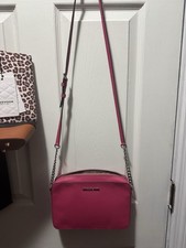 Michael Kors Pink Crossbody Bag Zip Closure A...