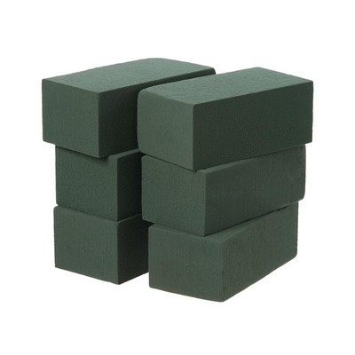 Crafare 6x3x2.5 Inch Wet Floral Foam Blocks Rectangle Small Size 6