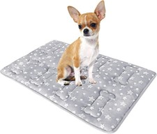 Dog Crate Mat 21"x14" Soft Dog Bed Mat Machine Washable Kennel Pad Anti-Slip