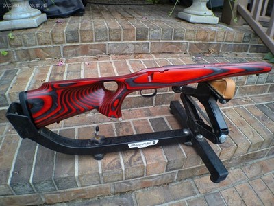 SAVAGE AXIS L/A SATIN RED FIRE PACHMAYR PAD / STUDS/TRIGGER GUARD FREE SHIP 338