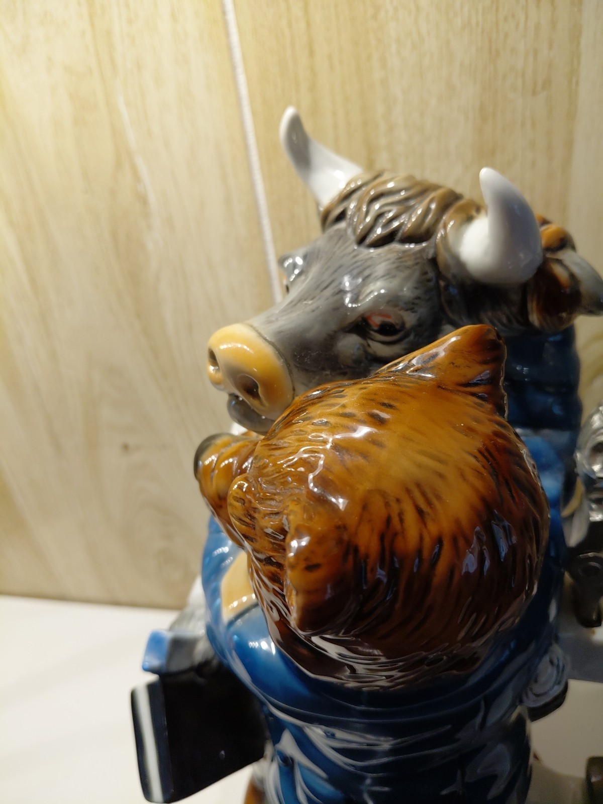 Bull And Bear Handarbeit Wall Street Themed Made Germany Limited Edition 11 Inch