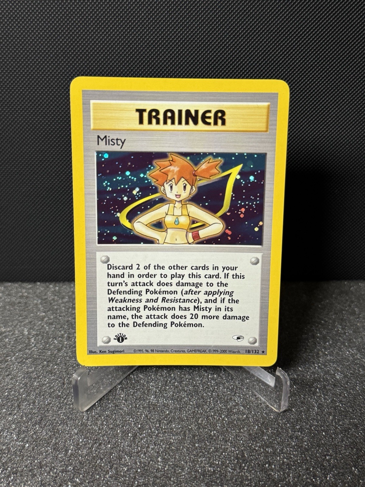 First Edition Misty 18/132 Gym Heroes Holo Rare Near Mint