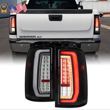 2007-2013 GMC Sierra 07-13 Pickup Truck LED Tail Lights G2 Matt Black Tube Rear