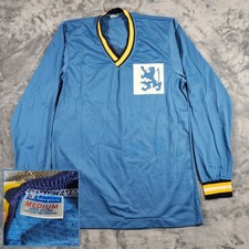 VINTAGE 70s Champion Soccer Football Jersey Men's Medium Blue Lion Rampant USA