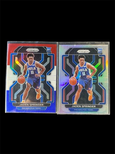Jaden Springer 🔥Rookie Lot🔥 (2) Silver Prizm & Red,White,Blue Prizm