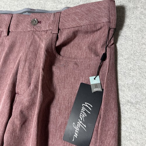 Walter Hagen Perfect 11 Golf Pants Men's 5 Pocket Slim Fit Size 32x30 Maroon - Picture 6 of 24