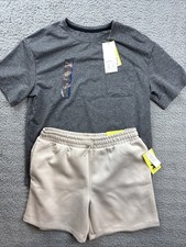 All in Motion Boys Large 10/12 Short Sleeve Athletic T-Shirt Shorts Outfit