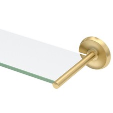 Gatco 5077 Designer II 23" Metal and Glass Bathroom Shelf - Brass
