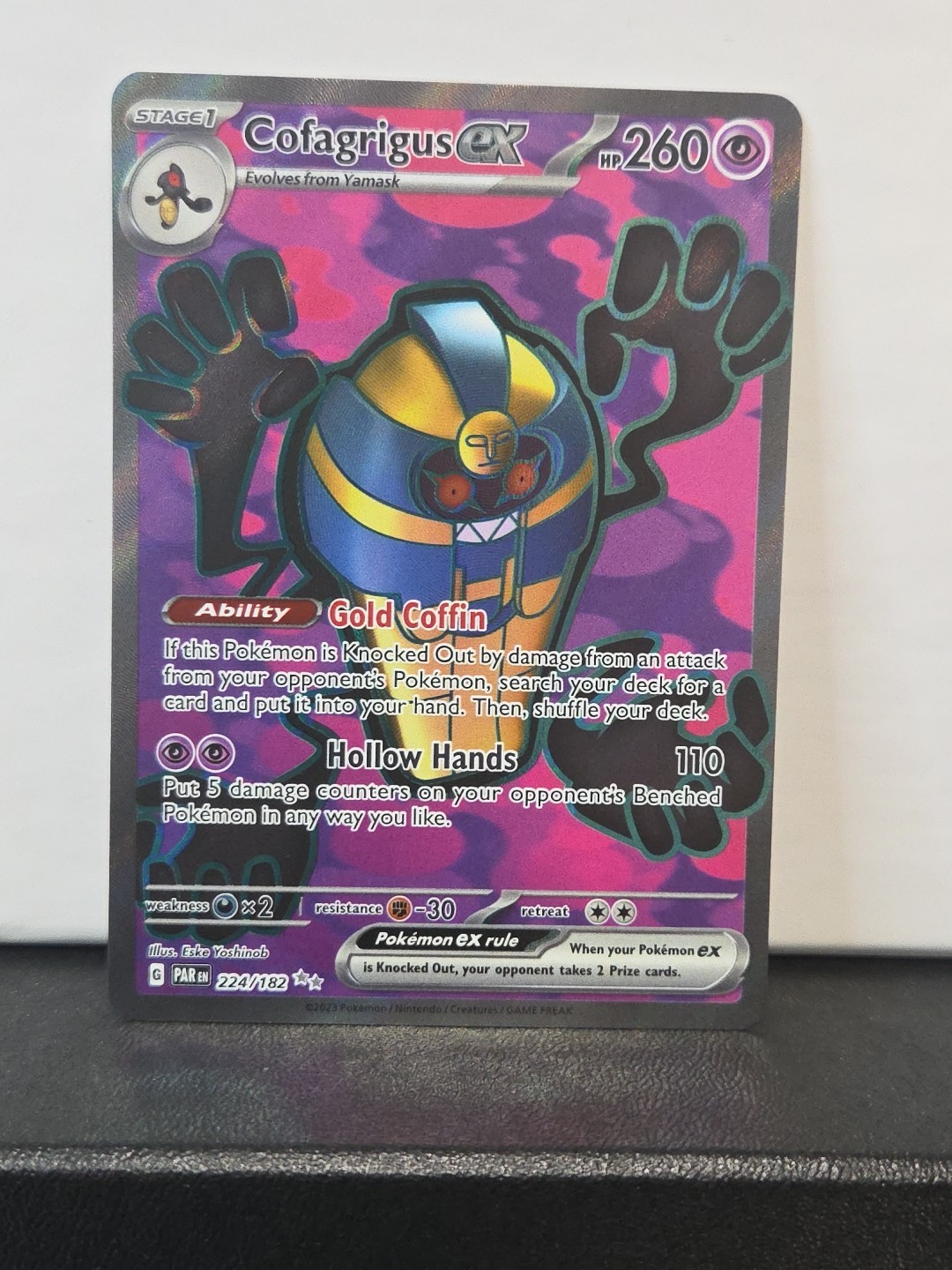 Cofagrigus ex 224/182 SV04: Paradox Rift Holo