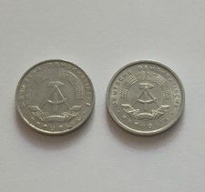 DDR 2 x 5 Pfennig 1972 + 1983  / aus dem Umlauf