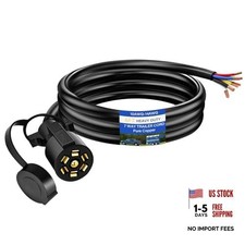 6 Ft Heavy Duty 7 Way Trailer Cord Pure Copper 7 Way Trailer Plug Inline Cord