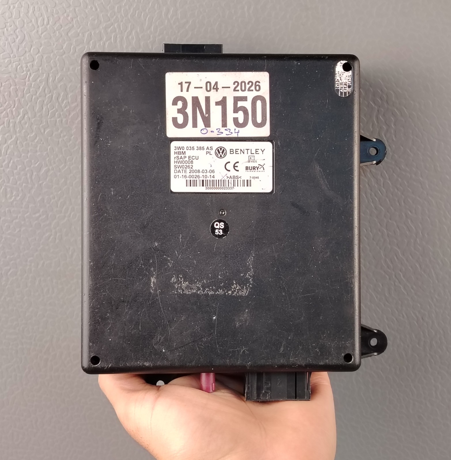 BENTLEY TELEPHONE CONTROL MODULE 3W0035385AS CONTINENTAL GT 2003 2010