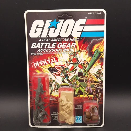 Unpunched GI Joe Battle Gear ACCESSORY PACK #1 Factory Sealed Vintage MOC 1983