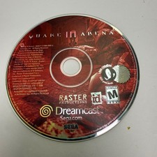 Sega Dreamcast Quake III Arena Video Game Disc Red FPS Retro 2000 disc only