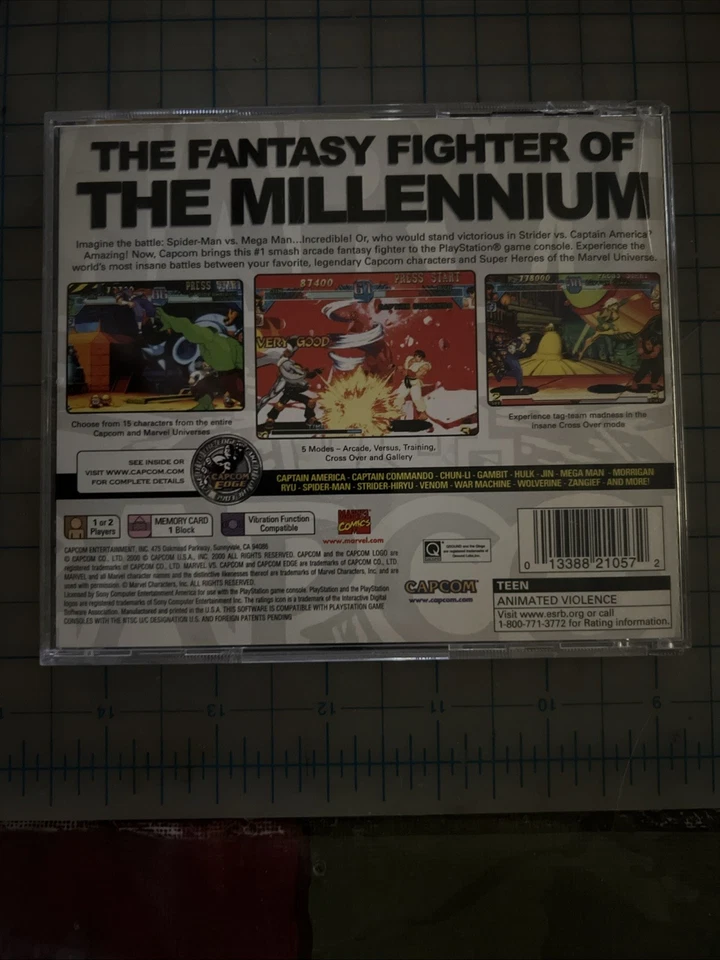 Marvel vs. Capcom: Clash of Super Heroes (Sony PlayStation 1, 2000) - Image 2 of 4