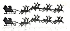 Santa and Reindeer Boarder Die Cut Embellishment Scrapbook 2" x 11.5