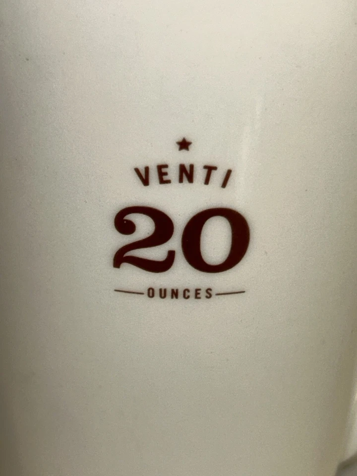 TAZA DE CAFÉ STARBUCKS VENTI 20 ONZAS TAZA TÉ CERÁMICA BLANCA Foto 2 de 4