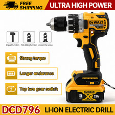Dewalt DCD796N 18v XR Brushless Compact Combi Hammer Drill Bare RP DCD795 Li-Io