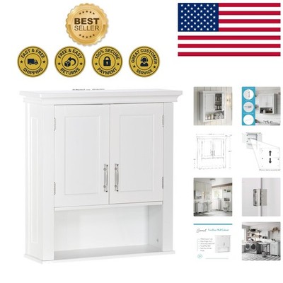 Sleek Two-Door Storage Cabinet with Open Display Shelf - Versatile & Stylish
